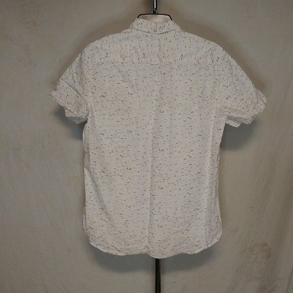 Denim And Flower White Button Down Shirt Ricky Singh Size M Slim - Picture 3 of 11